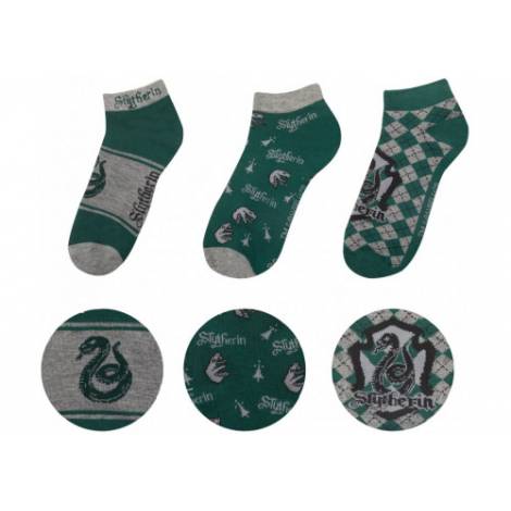 Cinereplicas Movies: Harry Potter - Slytherin Socks (Ankle) (Set of 3) (CR1632)