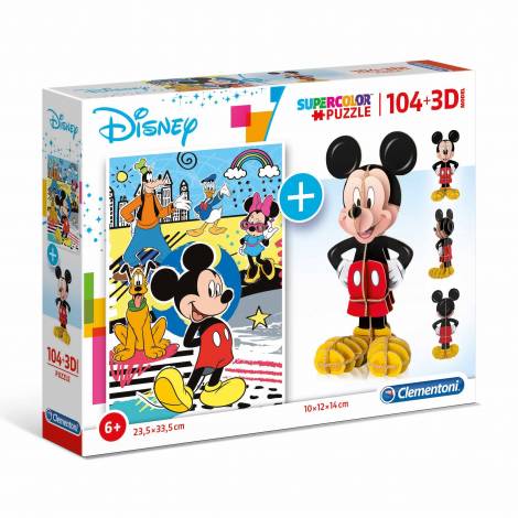 Clementoni Παιδικό Παζλ 3D Mickey Mouse 104 τμχ