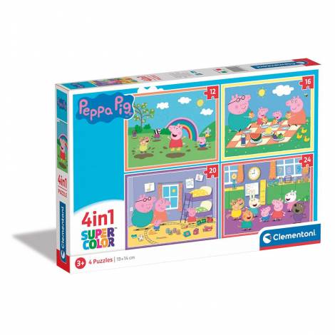 Clementoni Παιδικό Παζλ 4 in 1 Supercolor Peppa Pig 12-16-20-24 τμχ