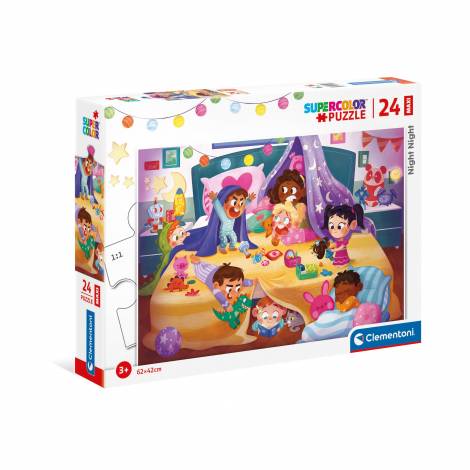 Clementoni Παιδικό Παζλ Maxi Super Color Καληνύχτα Παιδιά 24 τμχ