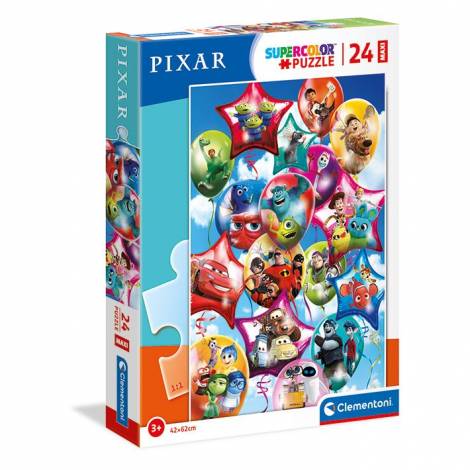 Clementoni Παιδικό Παζλ Maxi Super Color Pixar Party 24 τμχ
