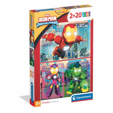 Clementoni Παιδικό Παζλ Super Color IronMan And His Awesome Friends 2x20 τμχ