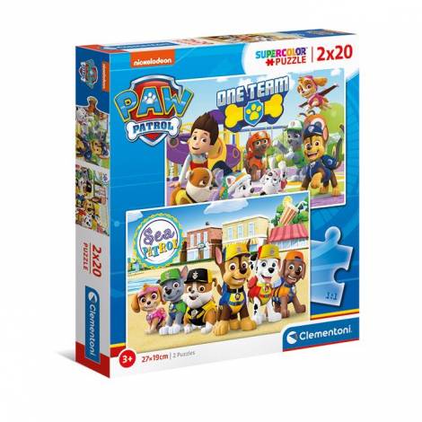 Clementoni Παιδικό Παζλ Super Color Paw Patrol 2x20 τμχ