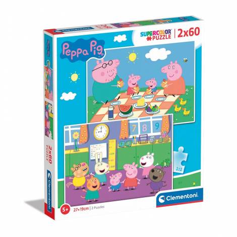 Clementoni Παιδικό Παζλ Super Color Peppa Pig 2x60 τμχ