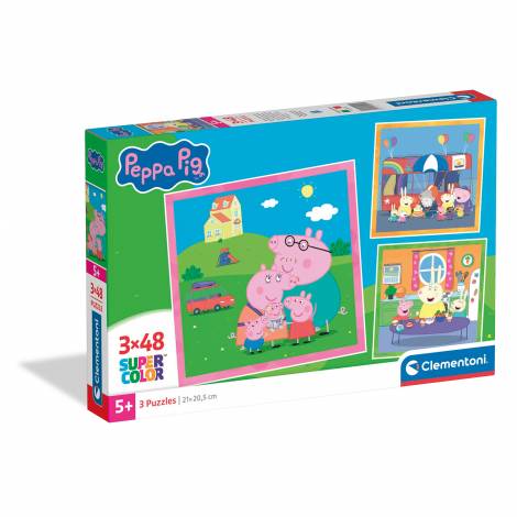 Clementoni Παιδικό Παζλ Super Color Peppa Pig 3x48 τμχ
