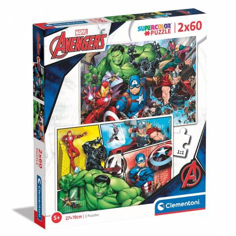 Clementoni Παιδικό Παζλ Super Color The Avengers 2x60 τμχ