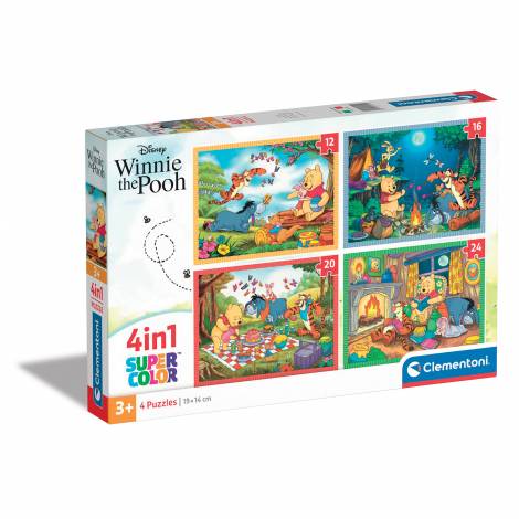 Clementoni Παζλ 4 σε 1 Super Color Disney Winnie The Pooh