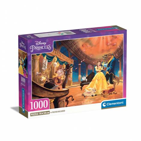 Clementoni Παζλ High Quality Collection Disney Πριγκίπισσες 1000 τμχ - Compact Box