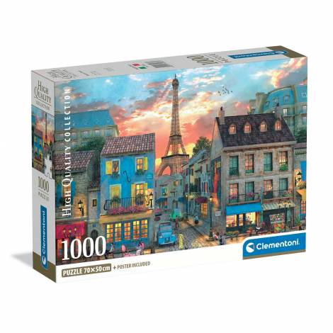Clementoni Παζλ High Quality Collection Δρόμοι Του Παρισιού 1000 τμχ - Compact Box