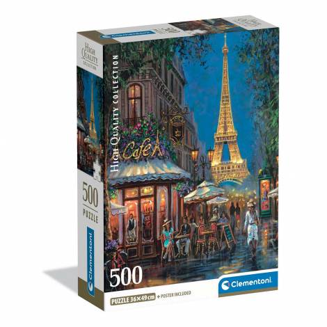 Clementoni Παζλ High Quality Collection Νύχτα στον Πύργο του Άιφελ 500 τμχ - Compact Box
