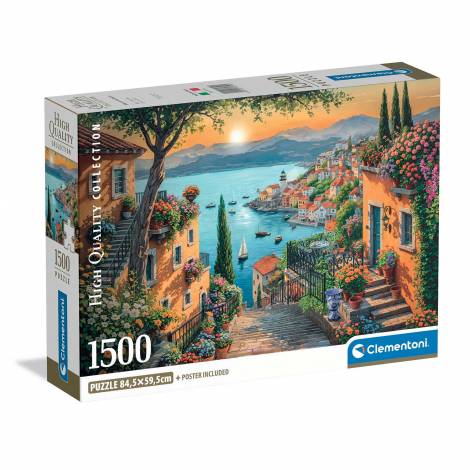 Clementoni Παζλ High Quality Collection Ο Δρόμος προς το Λιμάνι 1500 τμχ - Compact Box