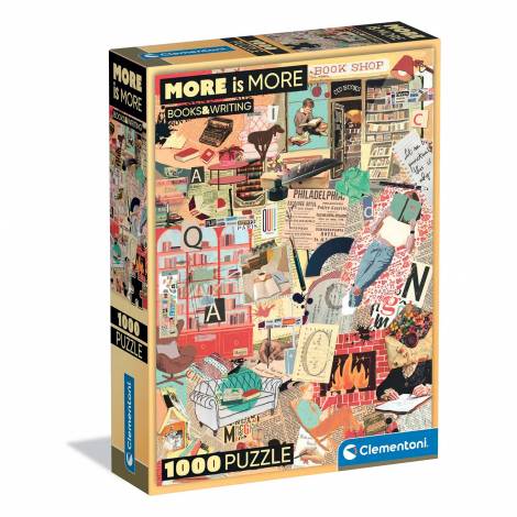 Clementoni Παζλ More is More Collection Books & Writing 1000 τμχ - Compact Box