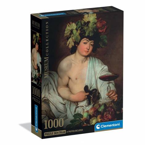 Clementoni Παζλ Museum Collection Caravaggio: Βάκχος 1000 τμχ - Compact Box