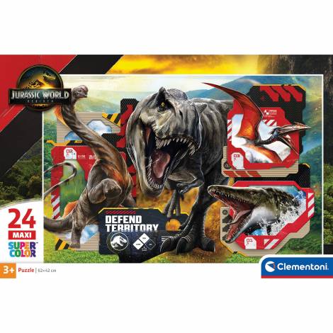 Clementoni Παζλ Supercolor Maxi Jurassic Wolrd Rebirth 24 τμχ