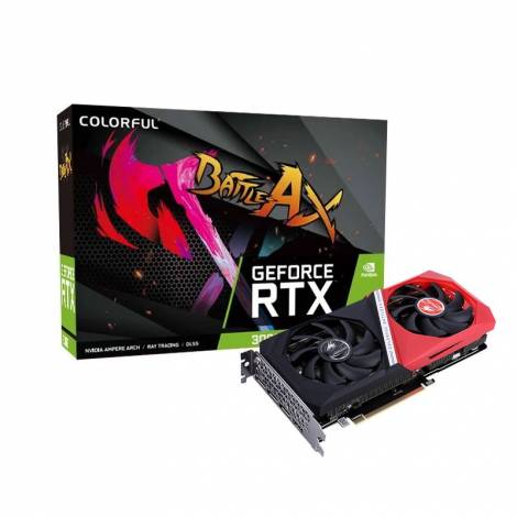 Colorful GeForce RTX 3050 Battle Ax NB DUO 8G-V - 8 GB GDDR6 - DP+HDMI Gaming GPU