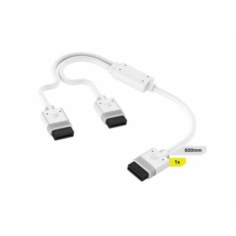 Corsair DIY Y-Cable iCUE Link (1x600mm) with Straight Connectors - White - CL-9011132-WW