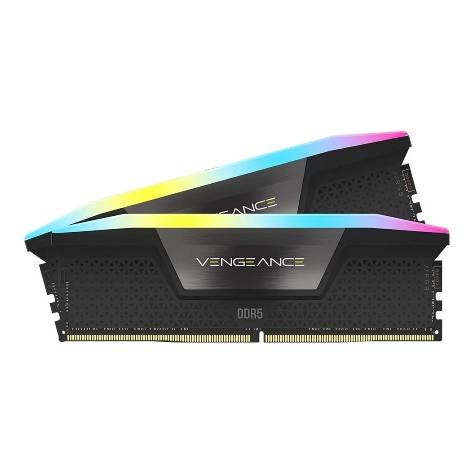 CORSAIR RAM DIMM XMS5 KIT 2x16GB CMH32GX5M2B6400C36, DDR5, 6400MHz, LATENCY 36-48-48-104, 1.4V, VENGEANCE RGB, XMP 3.0, RGB LED, BLACK, LTW.