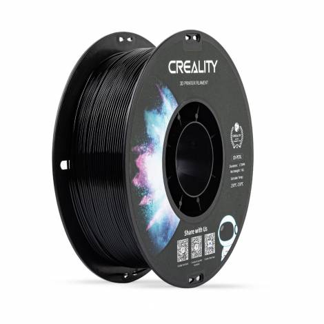 Creality CR-PETG Black 3D Printer Filament, Hard Glossy, Tensile Str. 49MPA, 1 kg Spool1.75