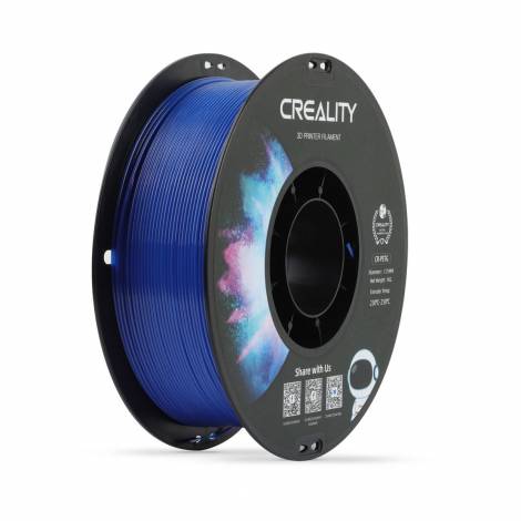 Creality CR-PETG Blue 3D Printer Filament, Hard Glossy, Tensile Str. 49MPA, 1 kg Spool1.75