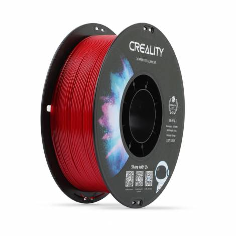 Creality CR-PETG Red 3D Printer Filament, Hard Glossy, Tensile Str. 49MPA, 1 kg Spool1.75