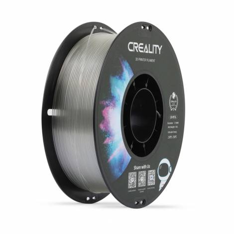 Creality CR-PETG Transparent 3D Printer Filament, Hard Glossy, Tensile Str. 49MPA, 1 kg Spool1.75