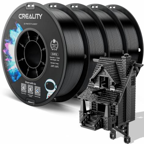 Creality CR-PETG Value Pack 4kg - 4x Black 3D Printer Filament no reel