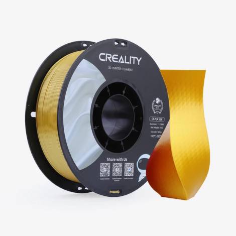 CREALITY CR-PLA Silk Golden, 3D Printer Filament Glossy, 1 kg Spool,1.75 mm (3301120001)