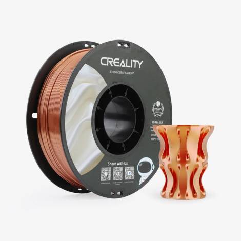CREALITY CR-PLA Silk Red Copper, 3D Printer Filament Glossy, 1 kg Spool,1.75 mm (3301120002)