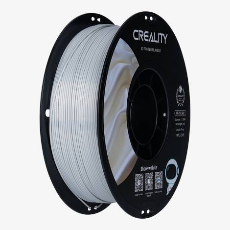 CREALITY CR-PLA Silk Silver, 3D Printer Filament Glossy, 1 kg Spool,1.75 mm (3301120007)