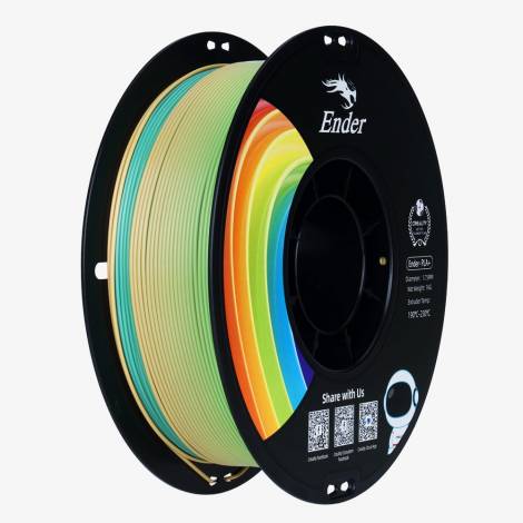 Creality EN-PLA+ Rainbow Ender 3D Printer Filament Strength 34MPA Bend 77MPa 1 kg Spool1.75 33010103