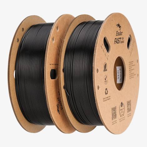 Creality Ender Fast PLA Value Pack 2Kg 2xBlack 300mm/s 3D Printer Filament  2x1 kg Spool,1.76