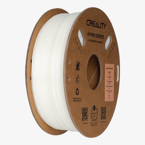 Creality Hyper ABS White 3D Printer Filament, High Speed high fluidity, 1 kg Spool1.75