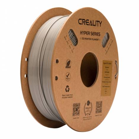 Creality Hyper-PETG Grey 3D Printer Filament, fast print, chemical sunlight resist. 1kg 1.75