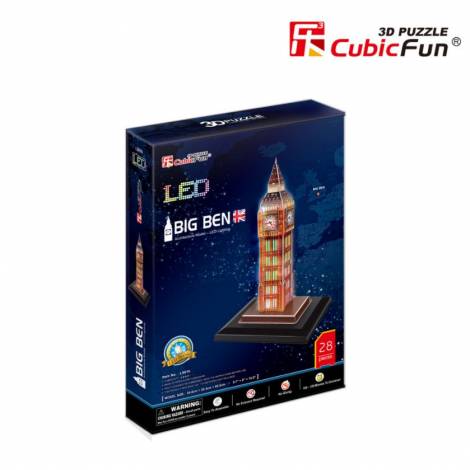 CubicFun: World's Great Architecture LED Lighting Series 3D Puzzle - Big Ben (420064)