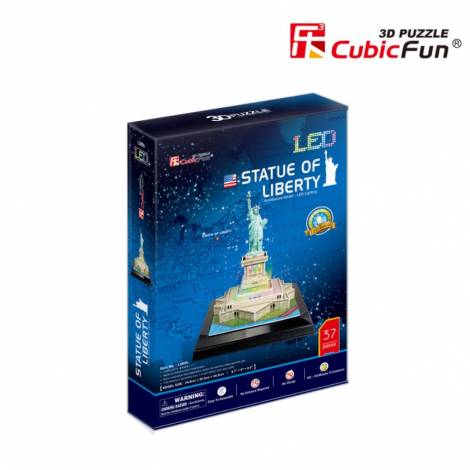 CubicFun: World's Great Architecture LED Lighting Series 3D Puzzle - Statue of Liberty (420066)