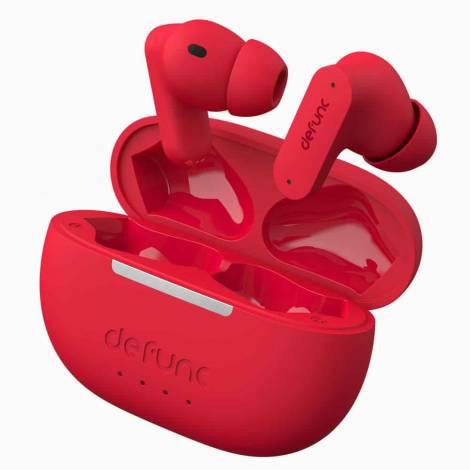 Defunc TRUE ANC Bluetooth 5.3 Ασύρματα True Wireless Ακουστικά με Active Noise Cancellation και θήκη (κόκκινο)