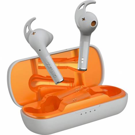 Defunc TRUE SPORT Bluetooth 5.2 Ασύρματα Αθλητικά True Wireless Ακουστικά με θήκη (ασημί)