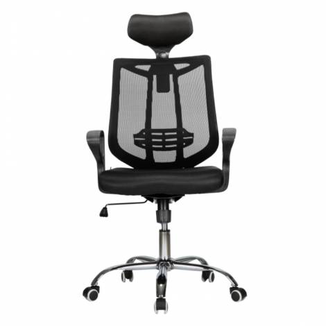 DELI HEADREST MESH CHAIR BLACK