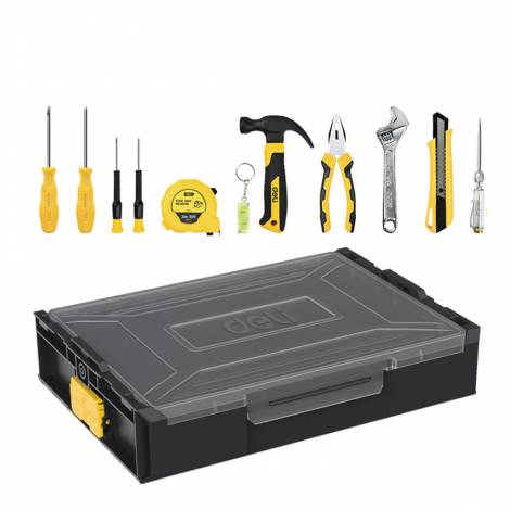 DELI HOUSEHOLD TOOL SET PP/CARBON STEEL 11PCS