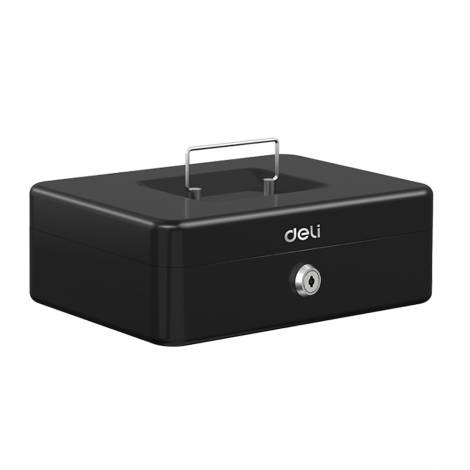 DELI PORTABLE EXTRA LARGE CASH BOX BLACK