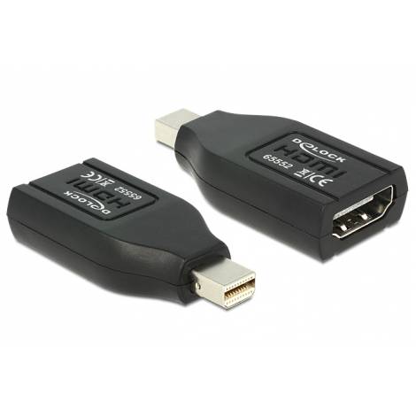 DELOCK αντάπτορας DisplayPort mini σε HDMI 65552, 1080p, μαύρος