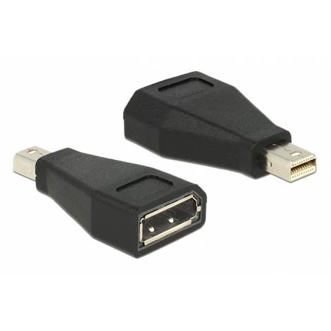 DELOCK αντάπτορας mini DisplayPort σε DisplayPort 65238, 4K/60Hz, μαύρος
