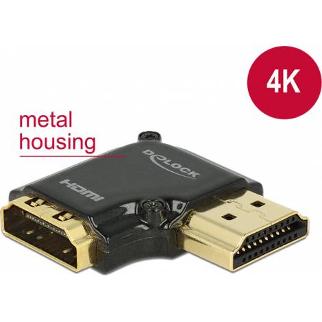 DELOCK HDMI Αντάπτορας HDMI-A female σε male, High Speed, 90°, right (65661)