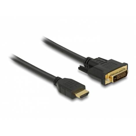 DELOCK καλώδιο HDMI σε DVI 85653, 2K/60Hz, 7.92 Gbps, 1.5m, μαύρο