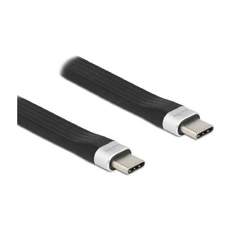 DELOCK καλώδιο USB 3.2 Gen 2 Type-C 85770, 10Gbps, 3A, FPC, flat, 13.5cm