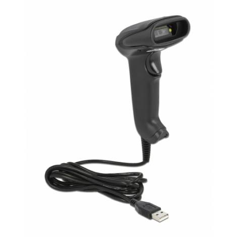 DELOCK USB barcode scanner 1D & 2D 90557, με καλώδιο σύνδεσης, μαύρο