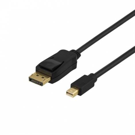 Deltaco Καλώδιο DisplayPort Αρσενικό σε Mini DisplayPort Αρσενικό 1m Μαύρο DP-1111-K
