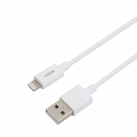 Deltaco Καλώδιο Φόρτισης USB-A σε Lightning, Apple C189 chipset, MFi, 1m, Λευκό IPLH-401