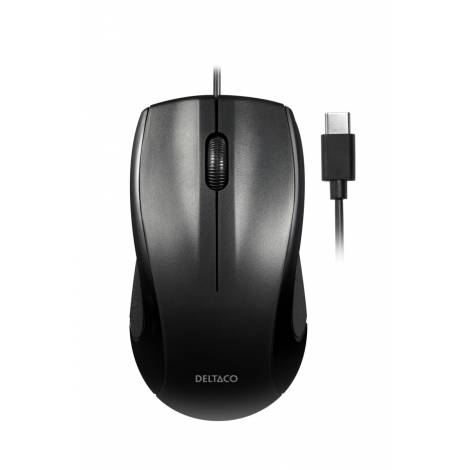 Deltaco Ποντίκι Ενσύρματο Type C 1200DPI Μαύρο MS-711-C