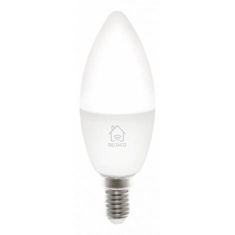 Deltaco Smart Home Λάμπα LED E14 WiFI 5W 2700K-6500K dimmable Λευκή SH-LE14W